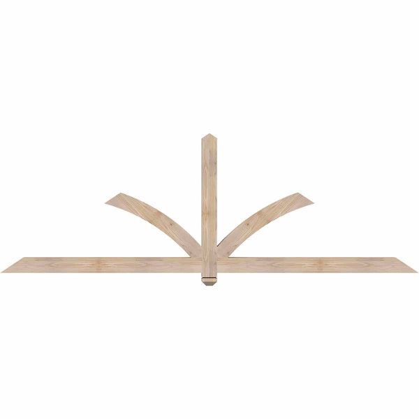 Ekena Millwork Redmond Smooth Timber Gable Bracket, Douglas Fir, 96"W x 32"H x 3 1/2"D x 3 1/2"F, 8/12 Pitch GBW096X32X0404RED00SDF - main